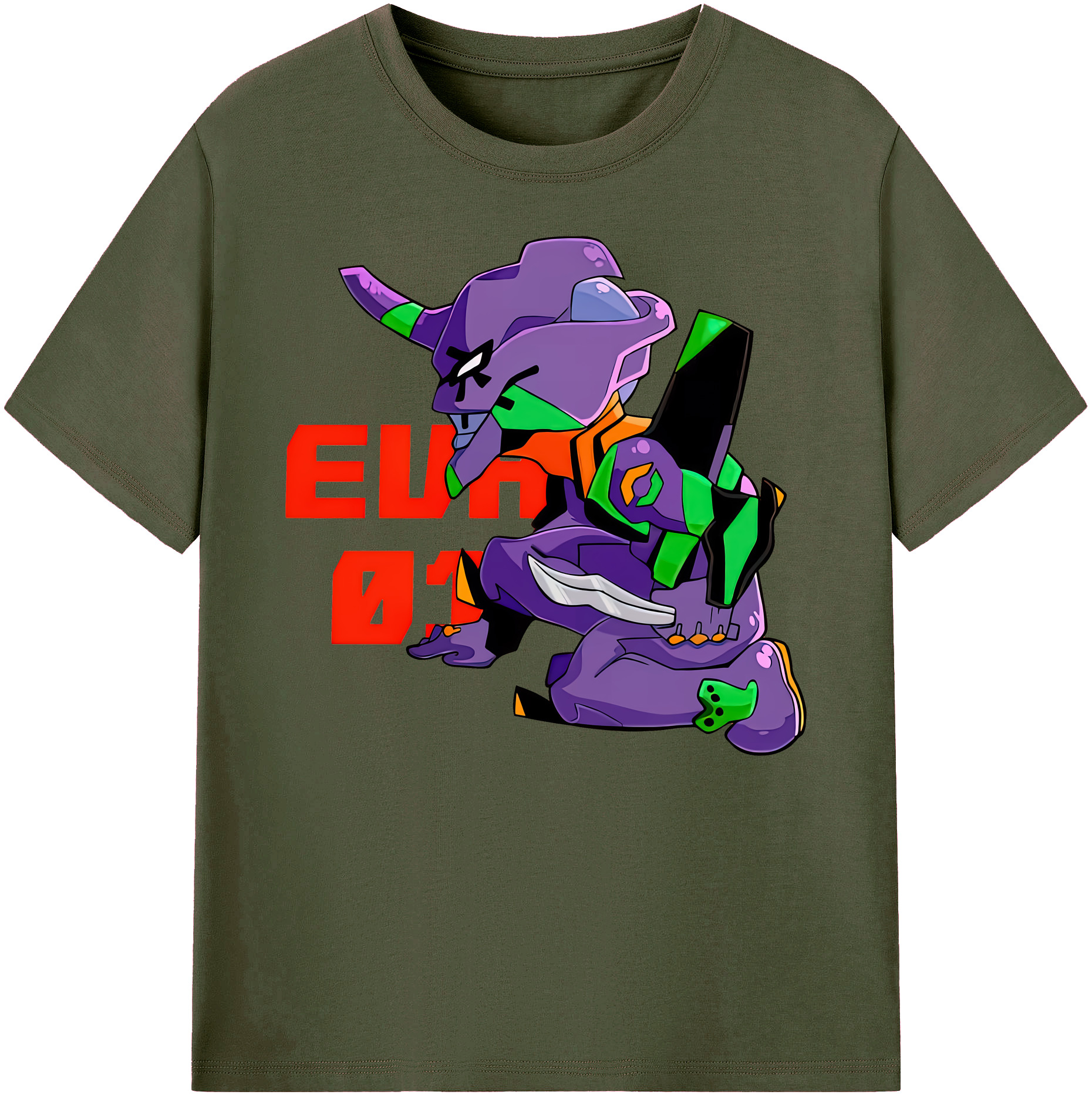（画像用） EVA 新世紀エヴァンゲリオン 綿100％ メンズ半袖Tシャツ｜肌触りやわらか＆通気性
